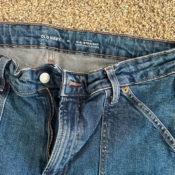 Old Navy High Waisted OG Straight Utility Jeans - Picture 4 of 6